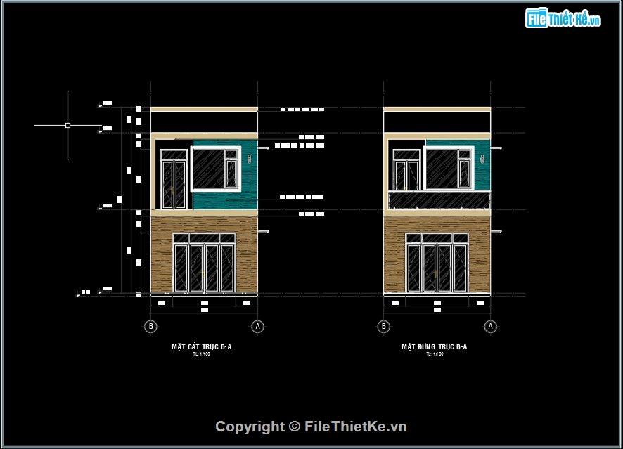 Nhà phố 2 tầng,File cad Nhà phố 2 tầng,Nhà phố 2 tầng 5x17m,thiết kế nhà phố 2 tầng,mẫu nhà phố 2 tầng